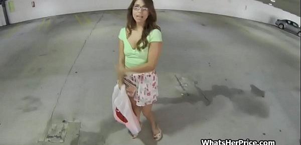  Picking up and fucking super cute Latina in glasses